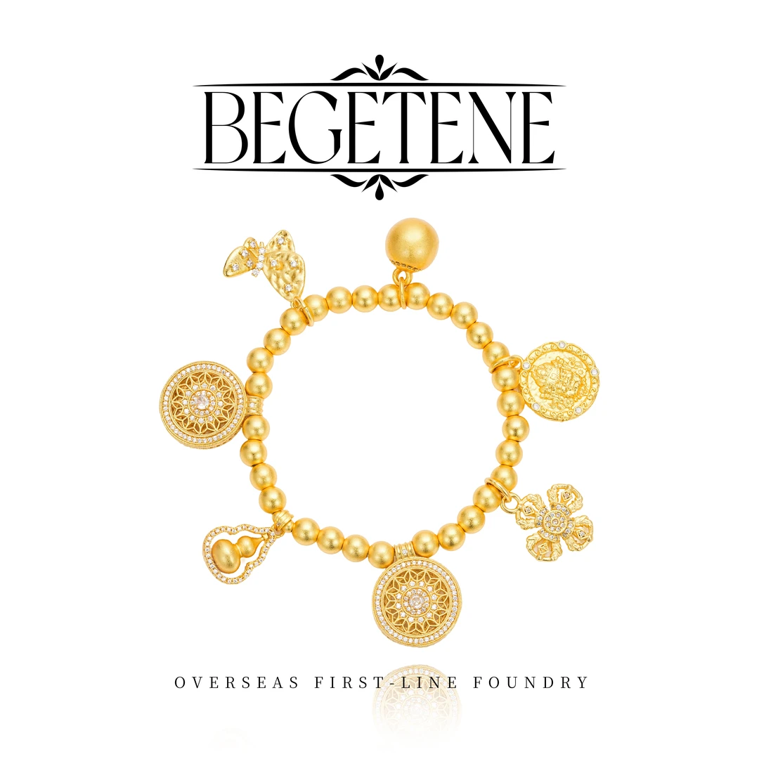 BEGETENE镀K金 八宝罗盘百搭手链 G0929