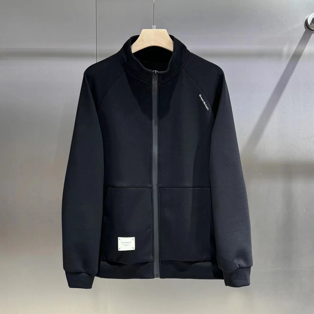 Z-6655.高定轻柔空气层.纯色简约小标情侣连帽休闲百搭外套