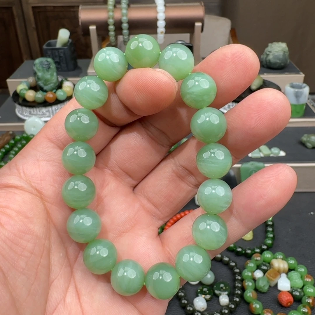 和田玉（碧玉）未镶嵌手链