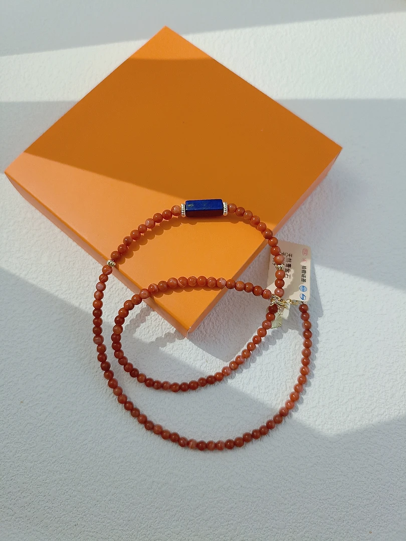 小众精致感时尚百搭日常南红青金石项链