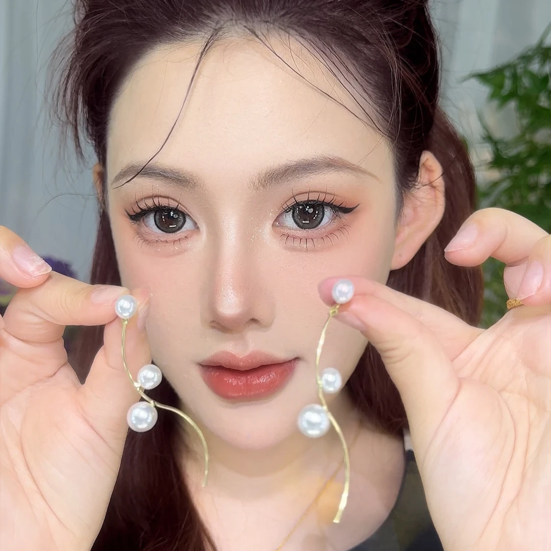 合金耳饰 韩国冷淡风长款流苏珠珠温柔两戴显瘦高级时尚耳饰耳钉