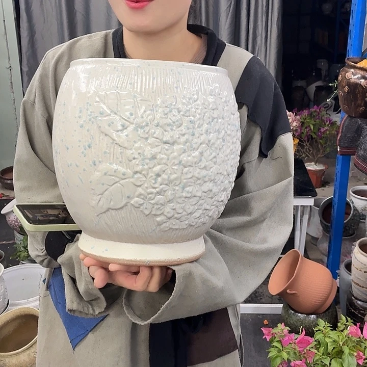 21×27 -粗陶花盆有孔-买买买