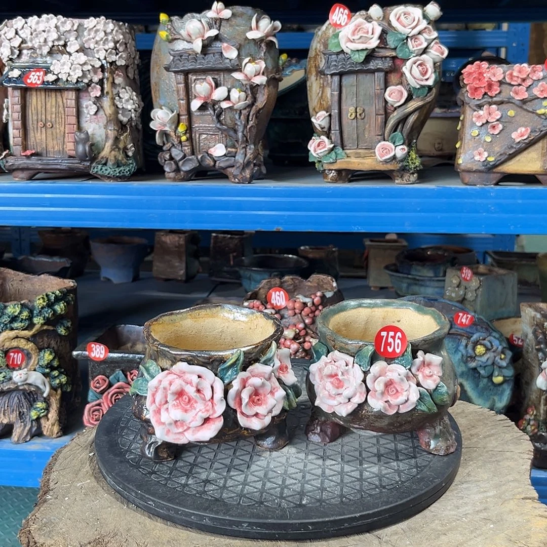 756 号陶然花器手工花盆