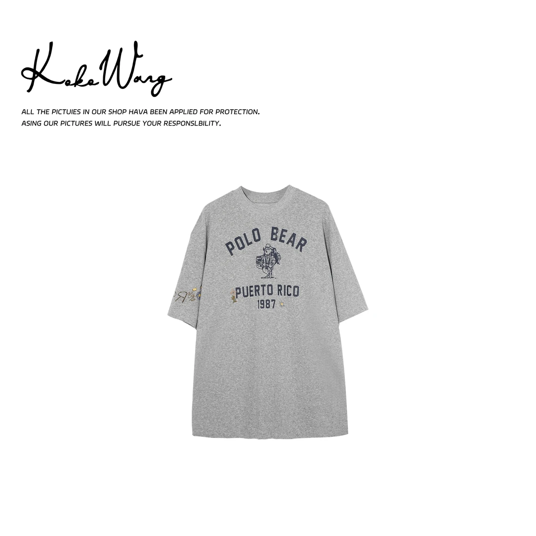 KOKO WANG夏季卡通字母宽松慵懒显瘦百搭短袖T恤516215E04T21