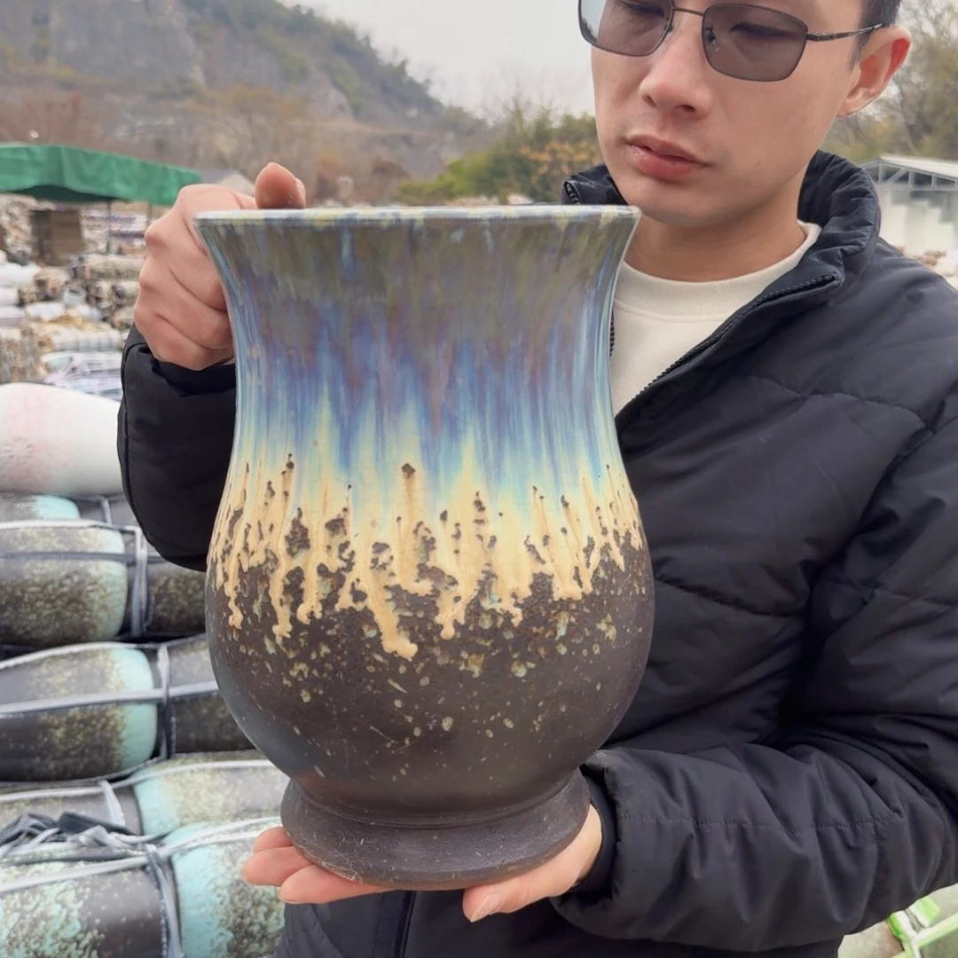 紫砂花盆口20高30（一个葫芦紫