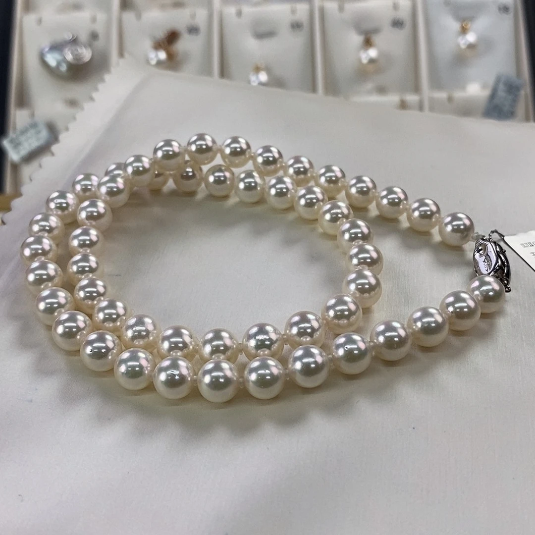 海水珍珠项链未镶嵌7.5-8