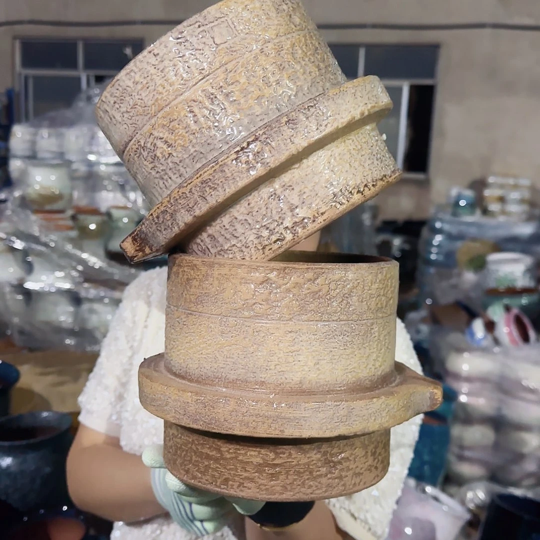 紫砂花盆高15口16