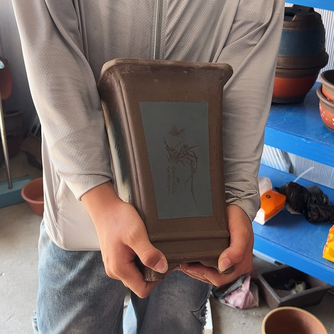 19绿四方花盆花盆