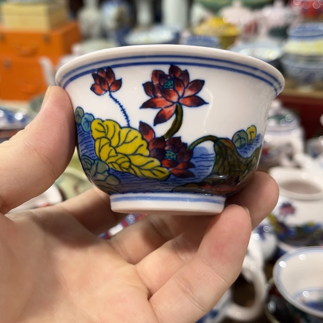 摆件/////景德镇陶瓷杯子。红。