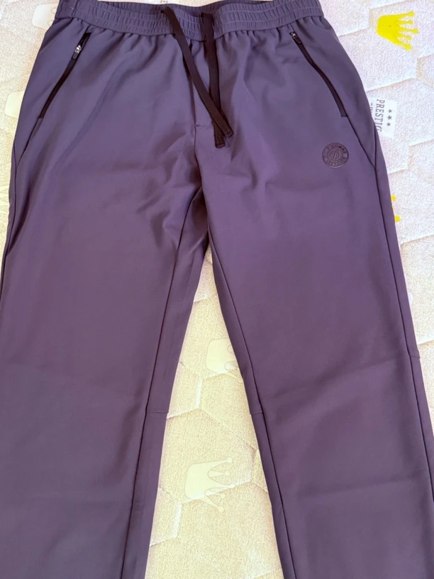 直筒裤免烫春夏潮长裤夏季休闲裤裤子紫色欧若动感风