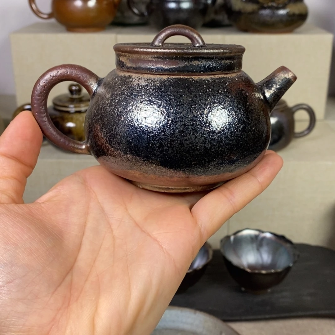 建水紫陶柴烧茶壶