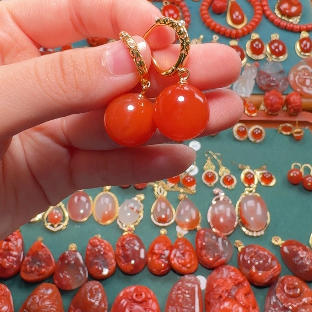 南红玛瑙南红银S925镶嵌