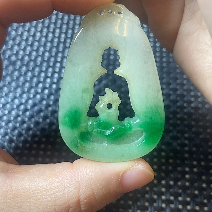 白玉菩提吊坠精品文玩