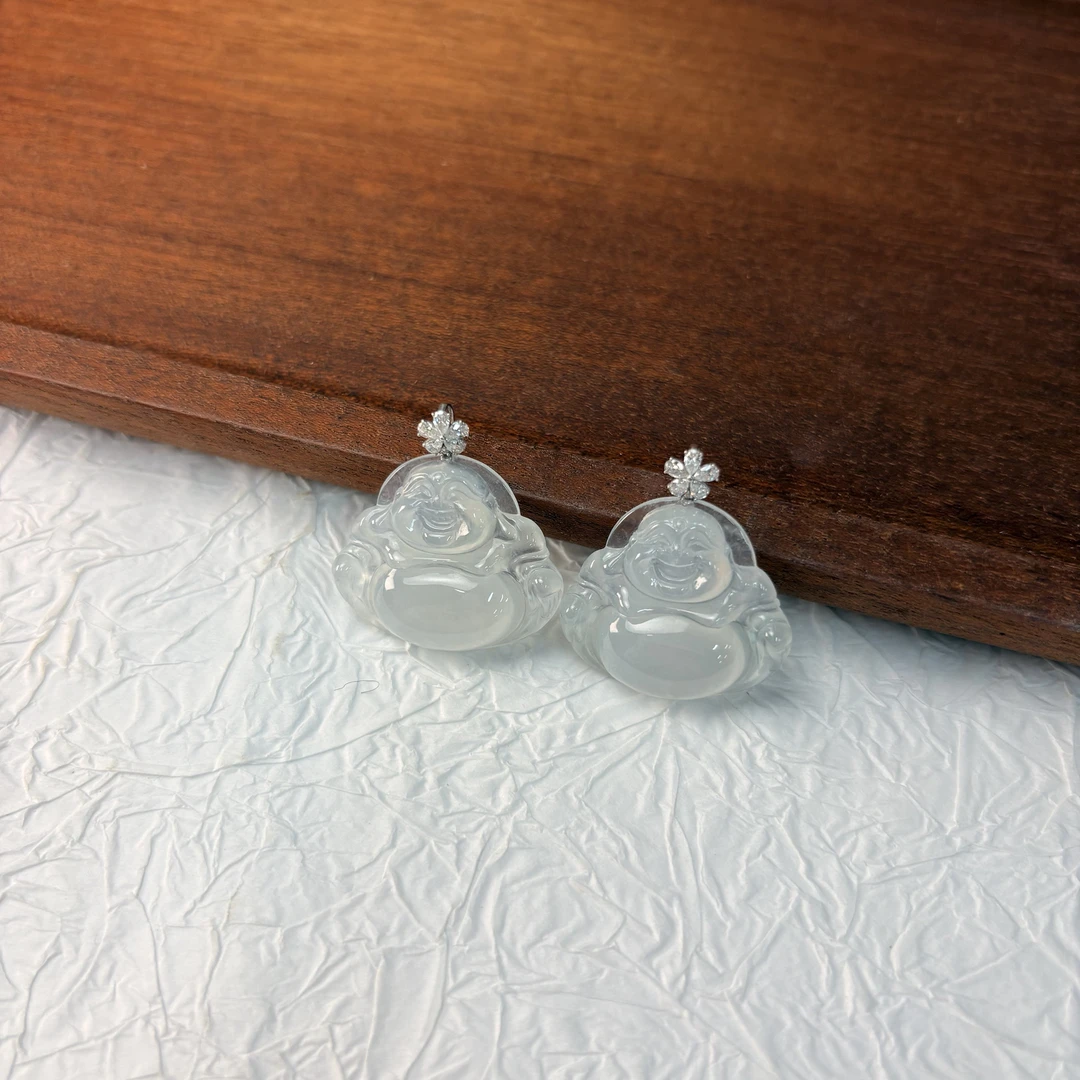 【七七专属】18K金翡翠佛公吊坠 多样性发一 26.5*5.6*23 KLJ110618