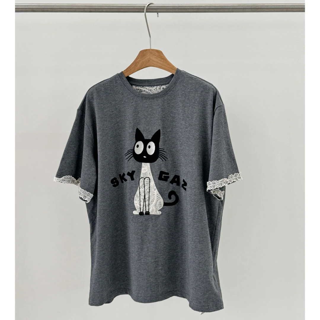 zhukele 立体猫欧货T恤