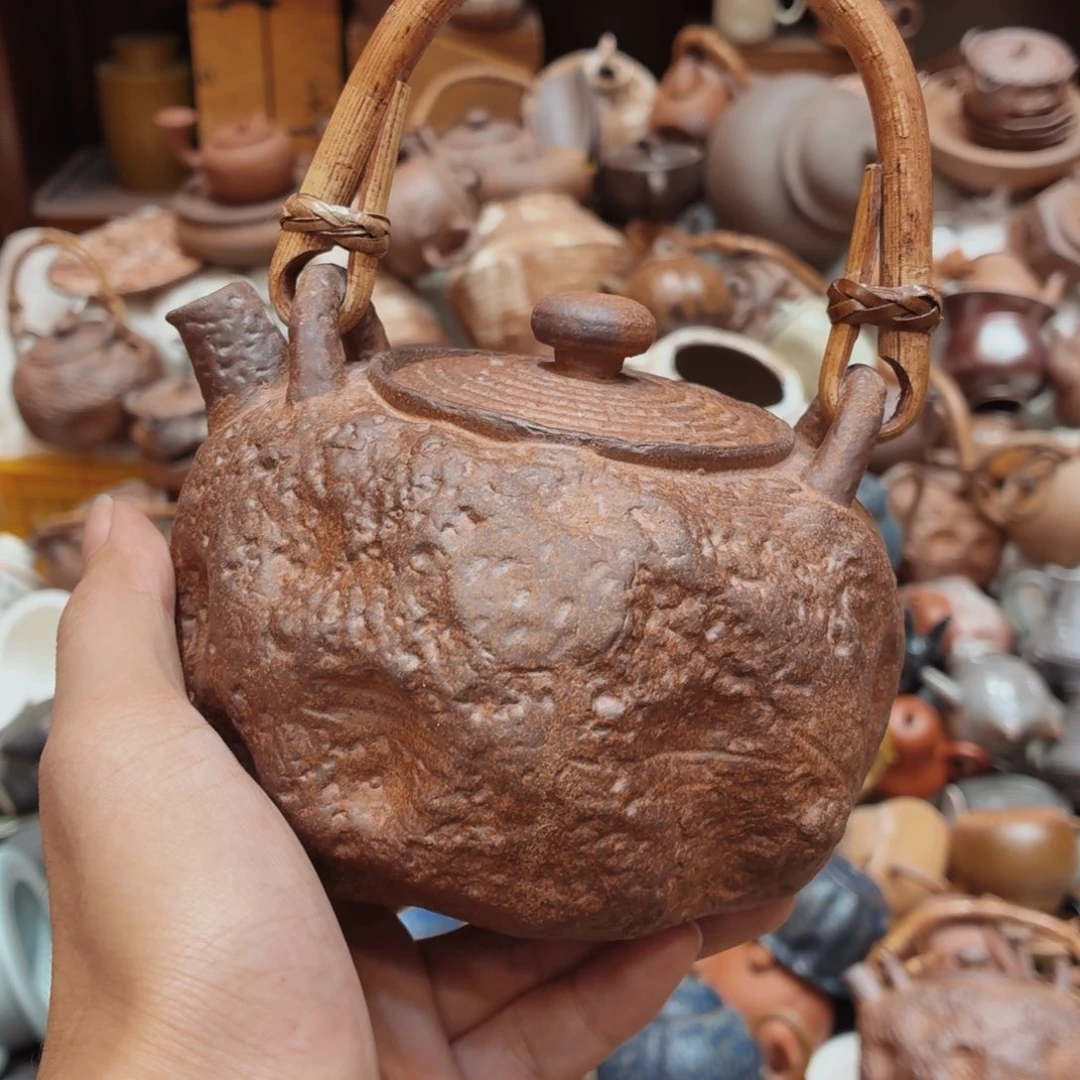 柴烧老岩泥高温茶器皿