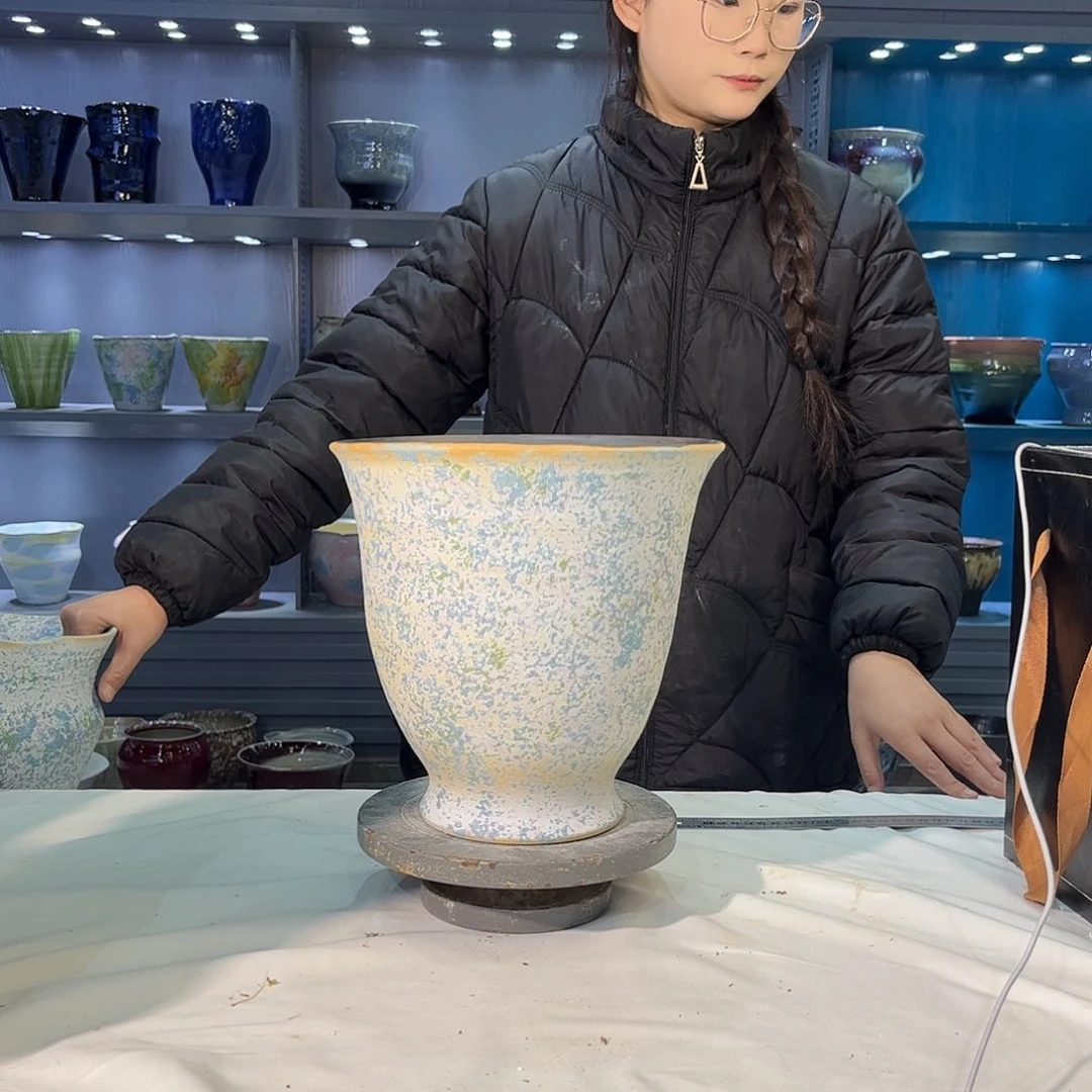 陶摆件景德镇陶瓷花盆