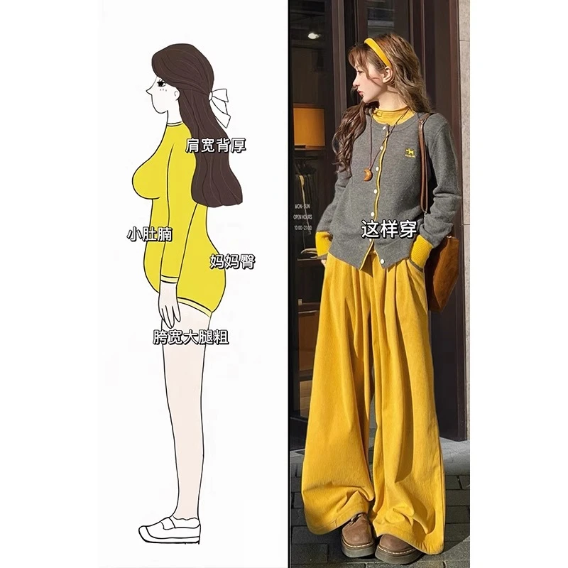 开春穿搭一整套大码胖mm女装针织开衫阔腿裤高级感韩剧穿搭两件套