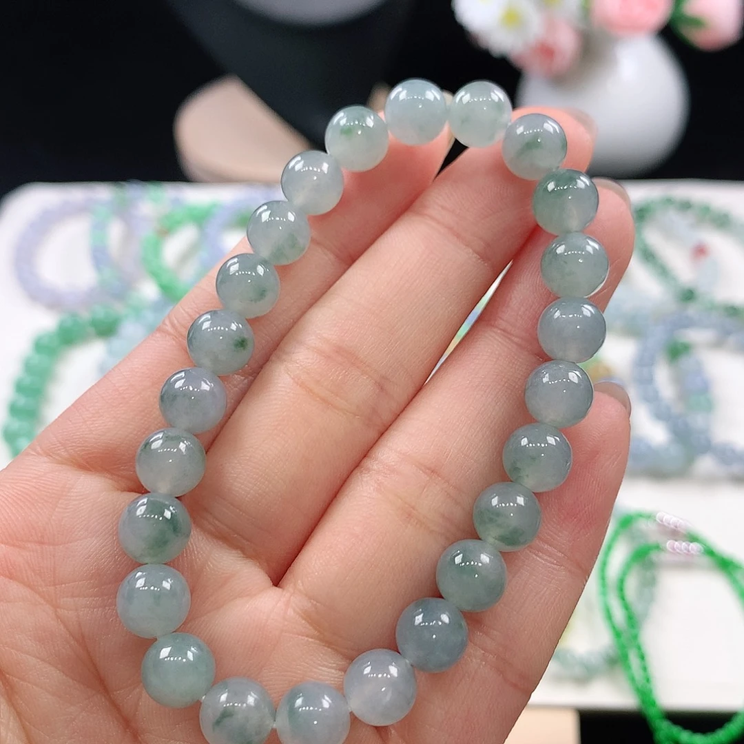 翡翠未镶嵌手链7.8mm