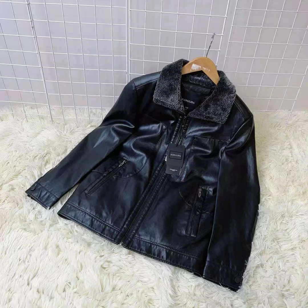 男款秋冬帅气拉链款pu外套 1992