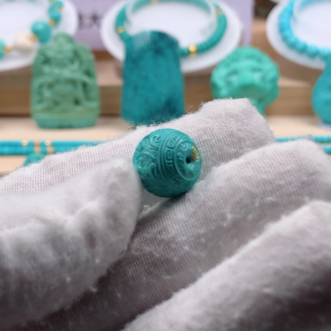 绿松石六字箴言未镶嵌