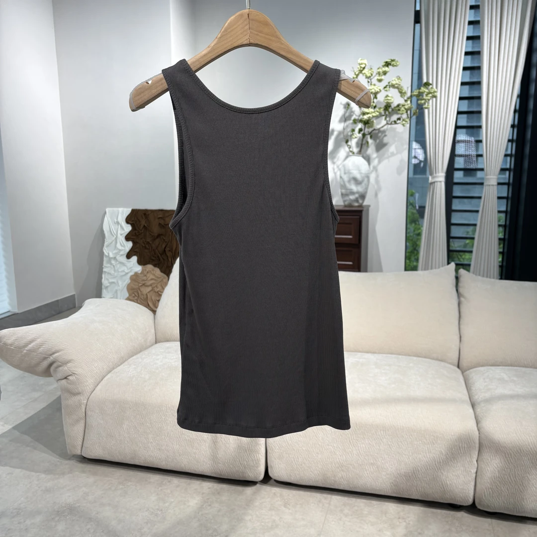 【特价】CSY4642 法国客人订单 罗纹无袖针织吊带背心