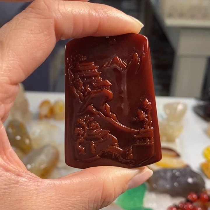 玛瑙/玉髓吊坠(不含链)未镶嵌