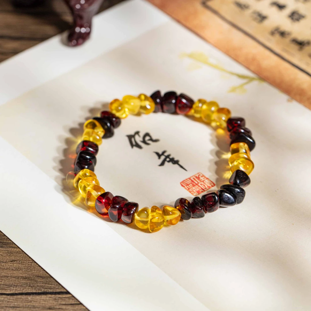 多宝随形琥珀手串#B1610171