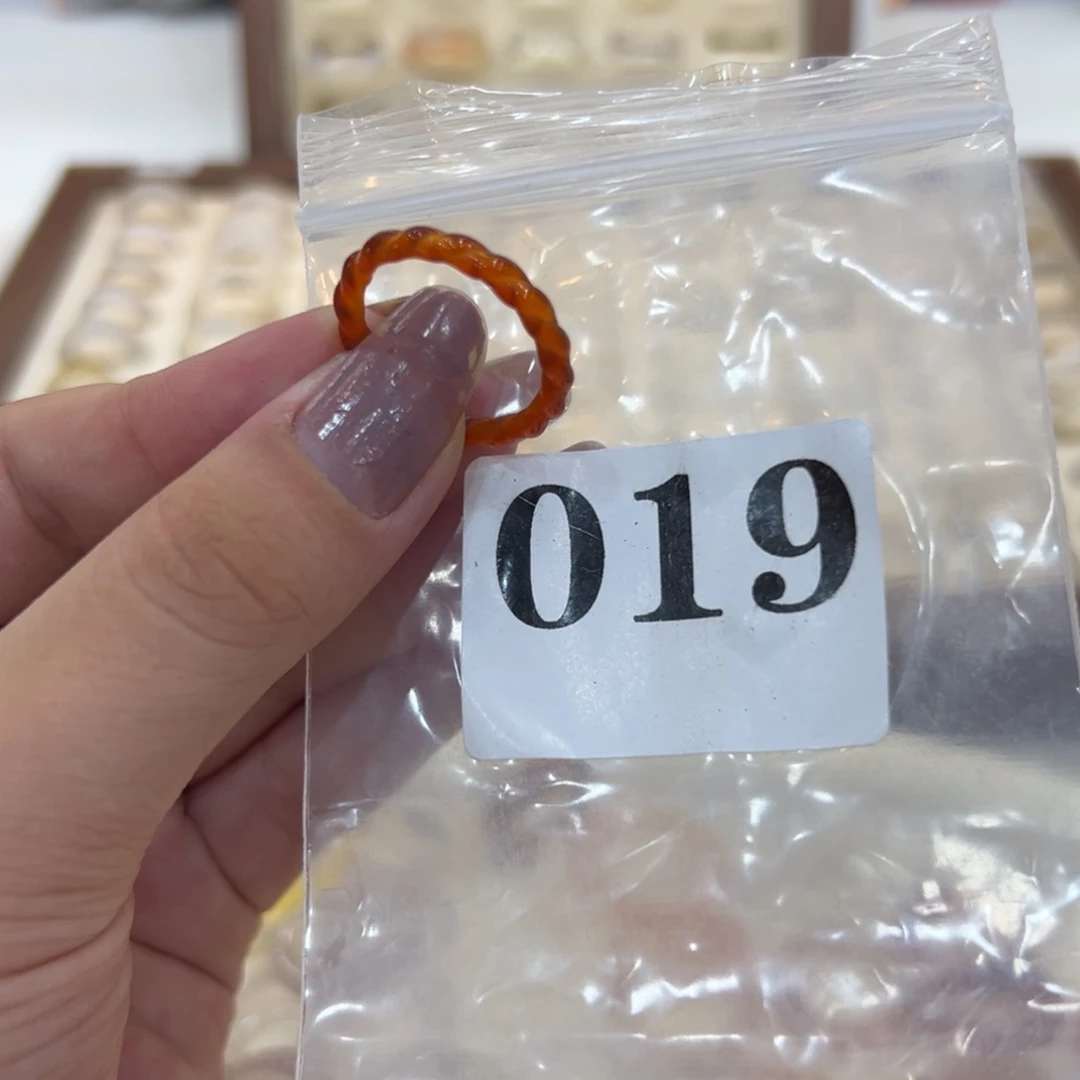 玛瑙/玉髓戒指合金19港17