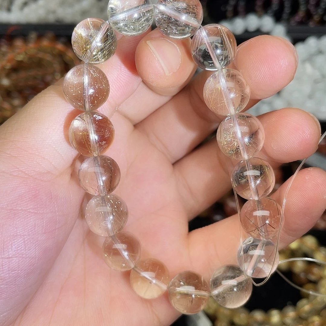 水晶手链未镶嵌彩发晶12.9