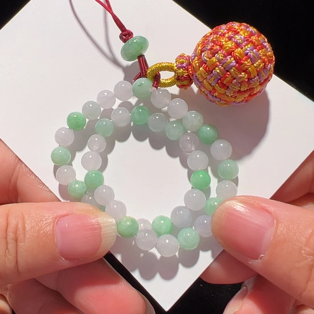 翡翠未镶嵌颈饰手机挂