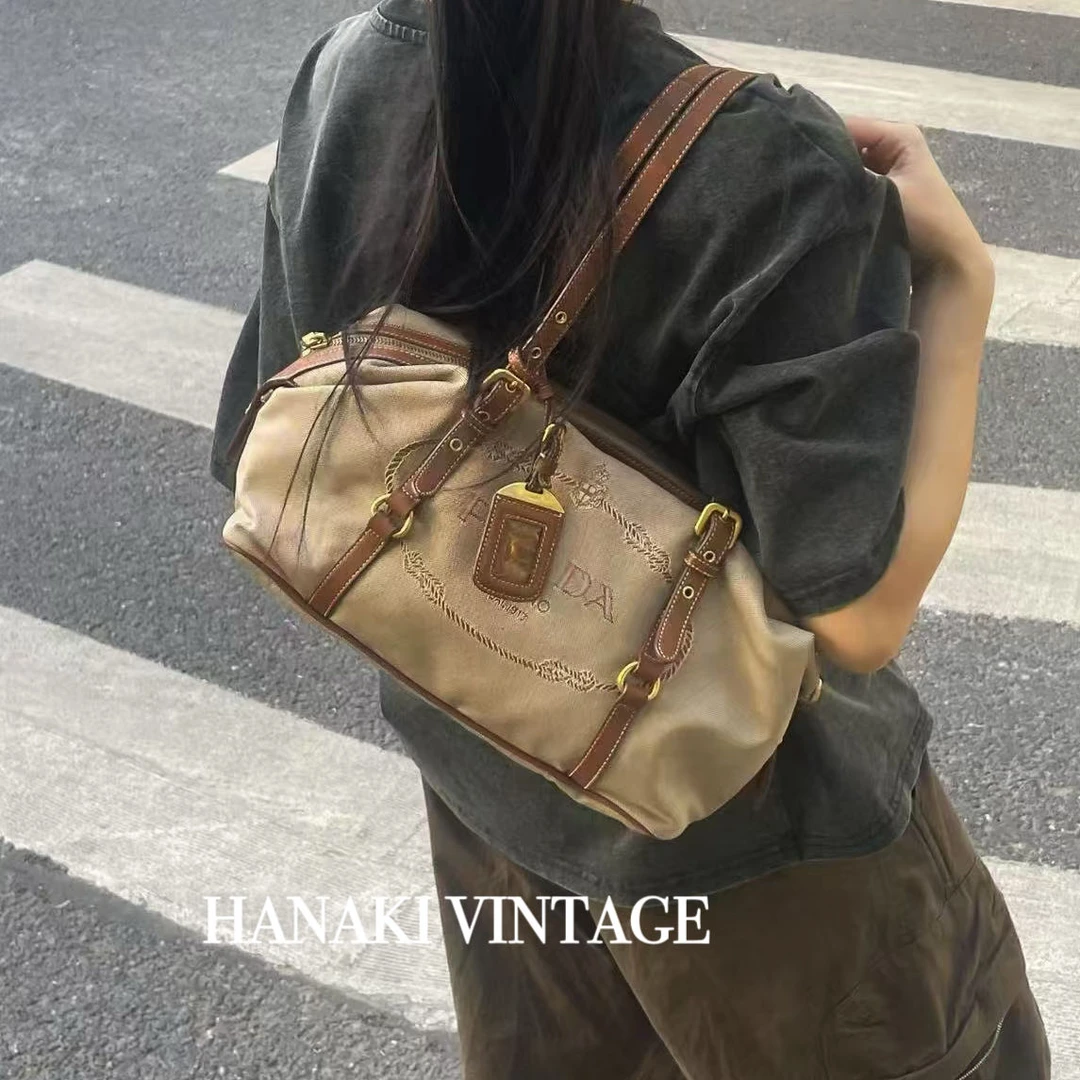 95新 Prada/普拉达 花绮二店/Prada普拉达波士顿单肩包