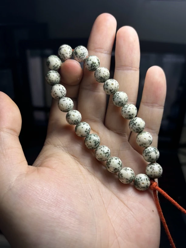 银标10月朗星稀均匀星圆珠星月菩提手串S10YZ-1