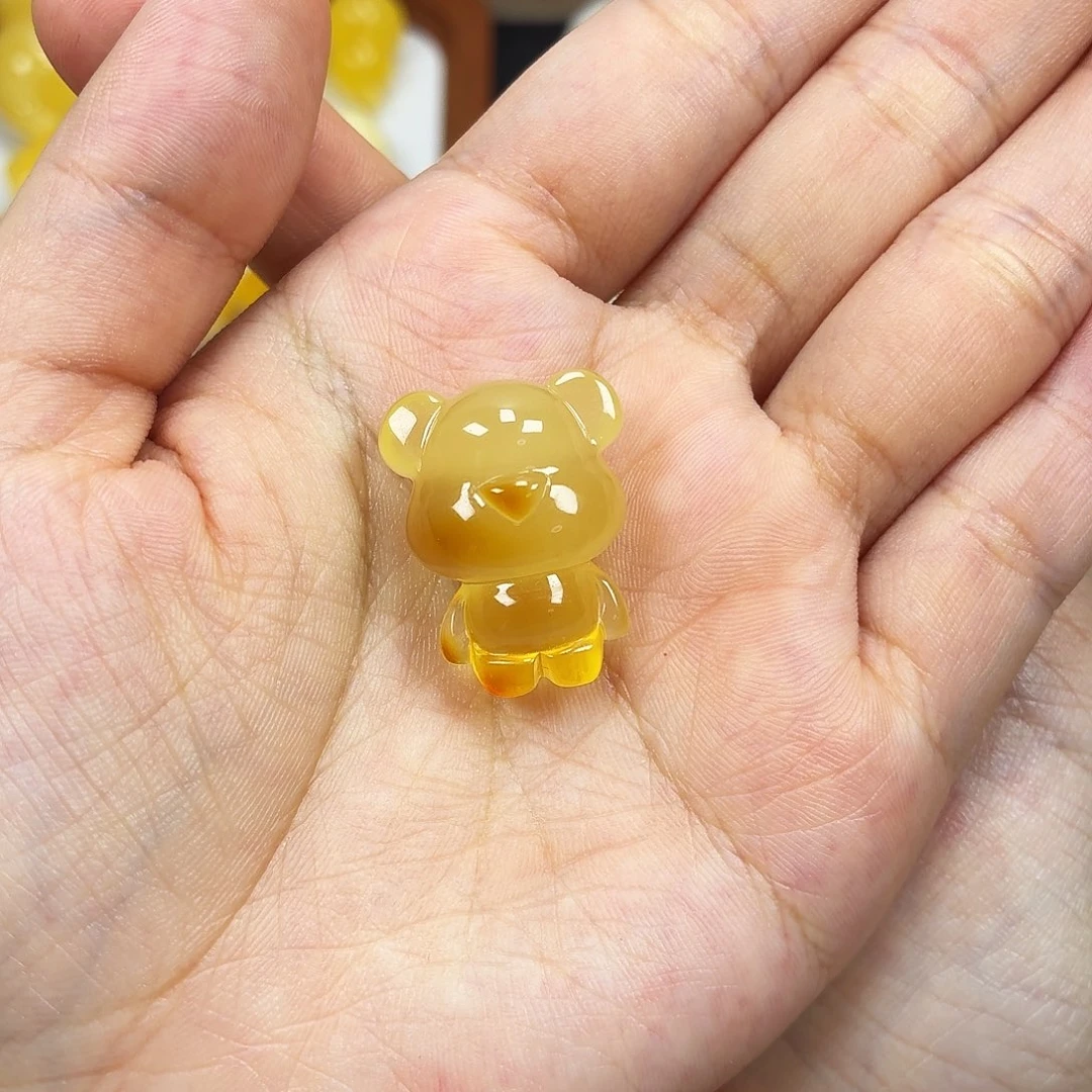 l***y未镶嵌颈饰蜜蜡小熊