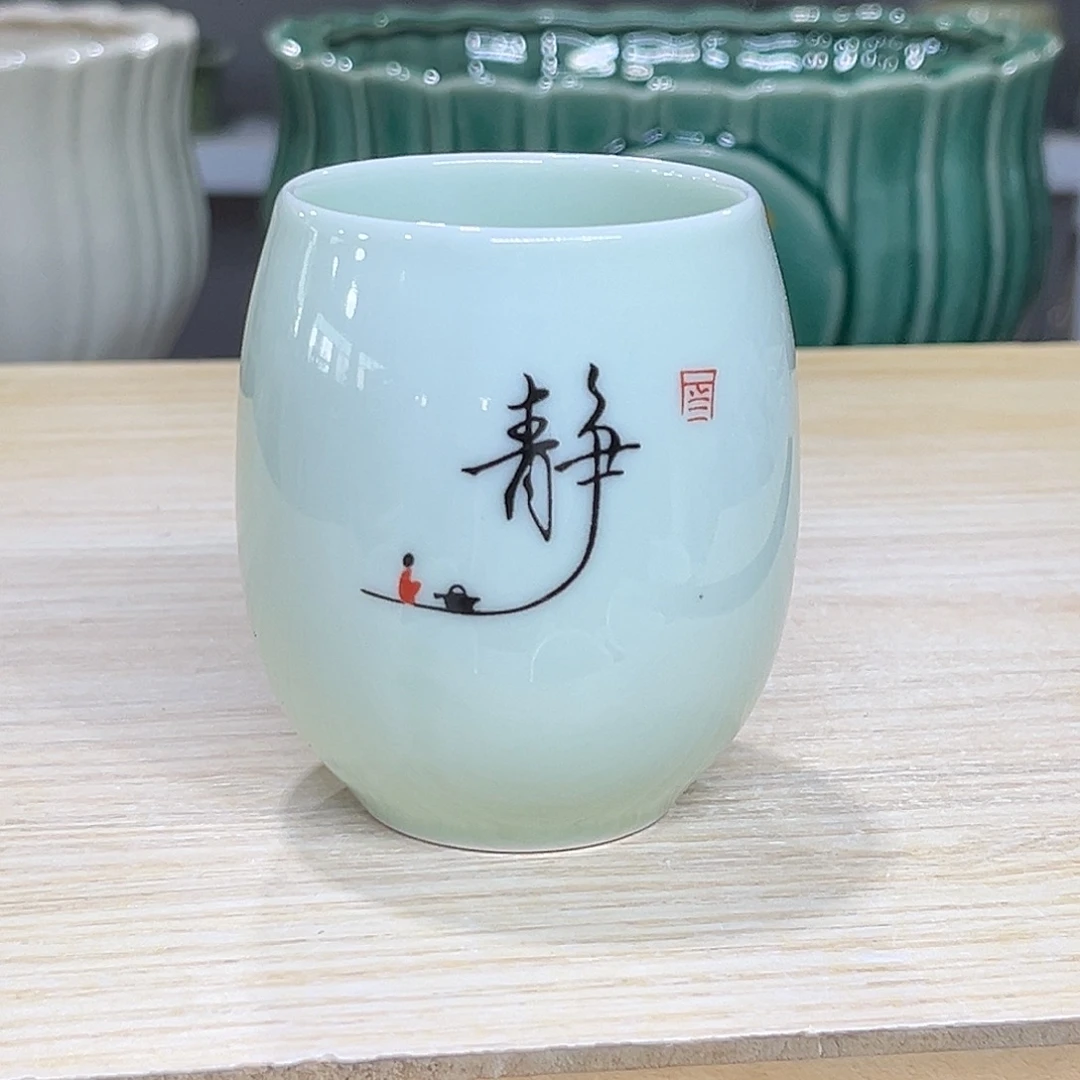 陶瓷绿植多肉微瑕花盆口径5.5*8无孔