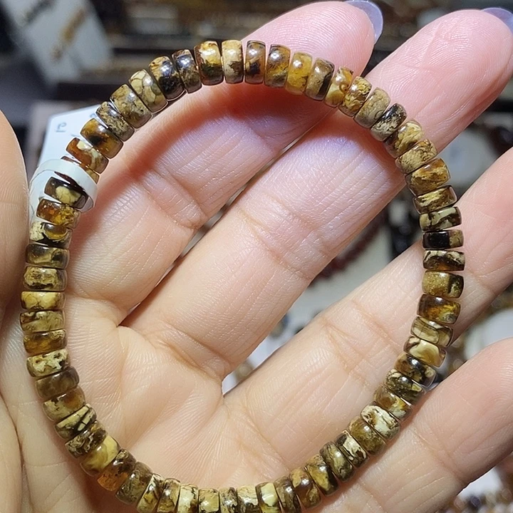 琥珀未镶嵌裸石精工直切6m