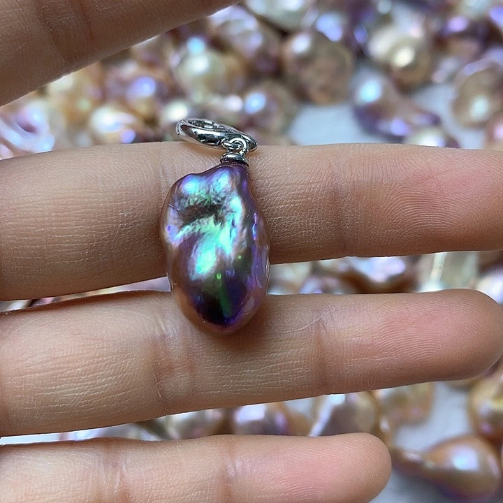 淡水珍珠耳饰银S925镶嵌用****3