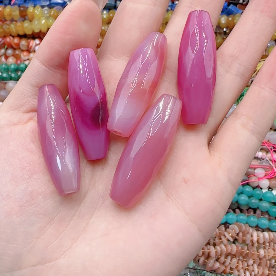 玛瑙/玉髓未镶嵌珠宝半成品切面勒子5颗