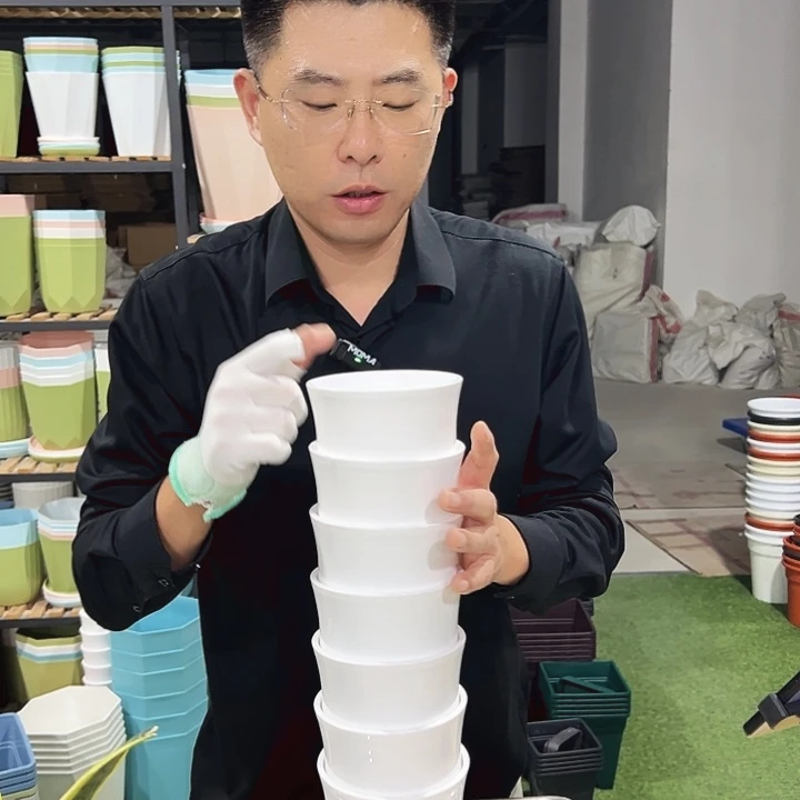 竹节口12高12白色6只带托