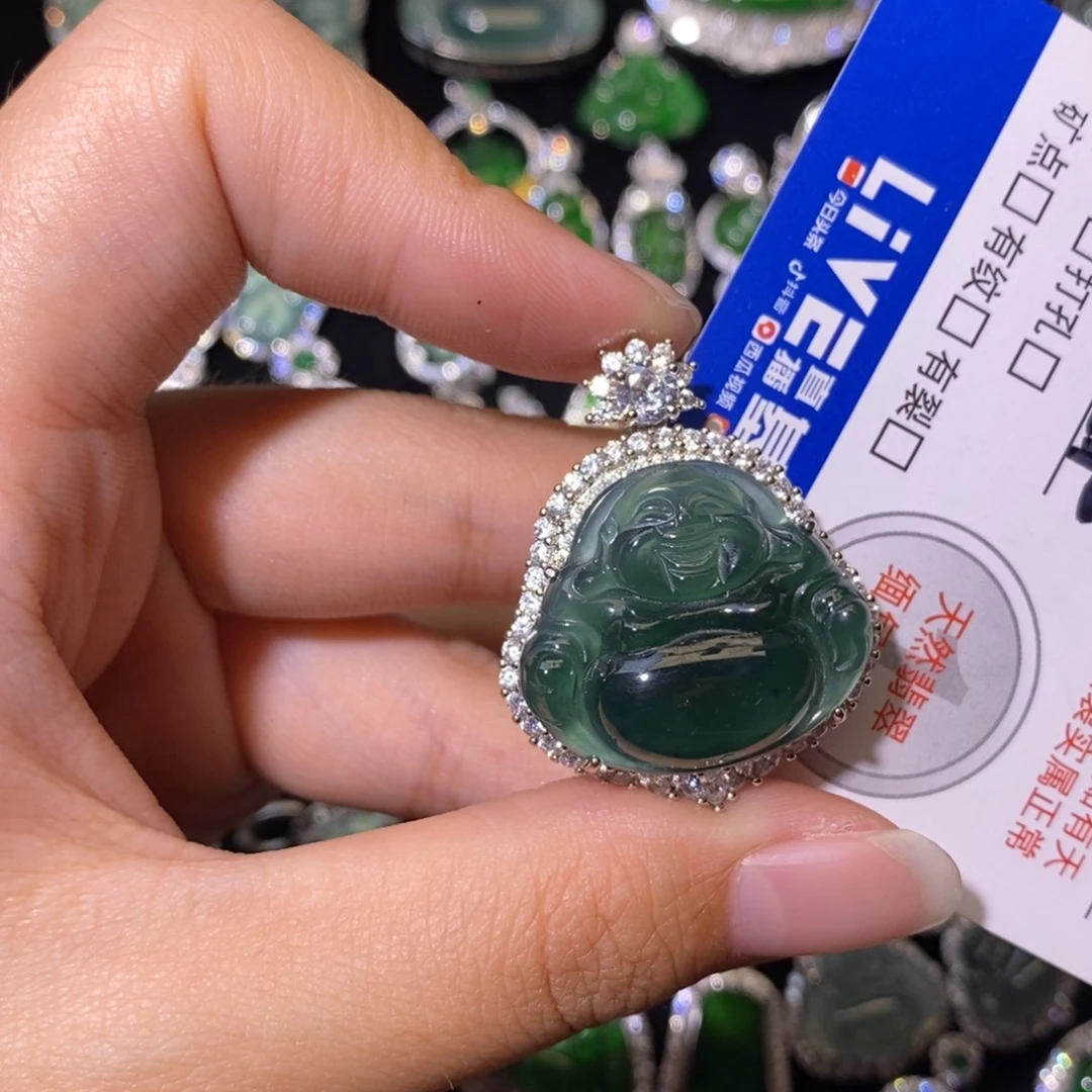 翡翠未镶嵌颈饰天然