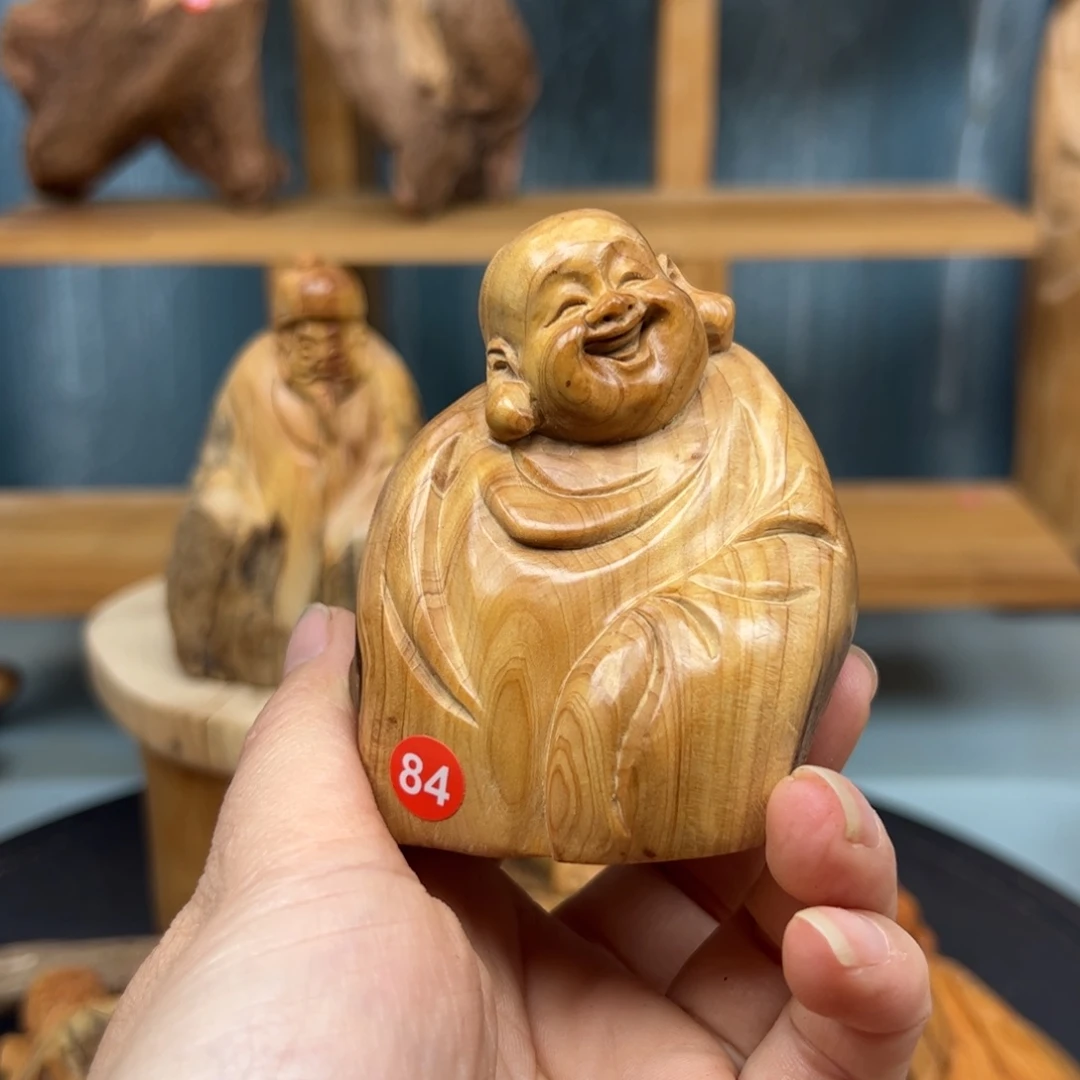 周***木崖柏木摆件手把件