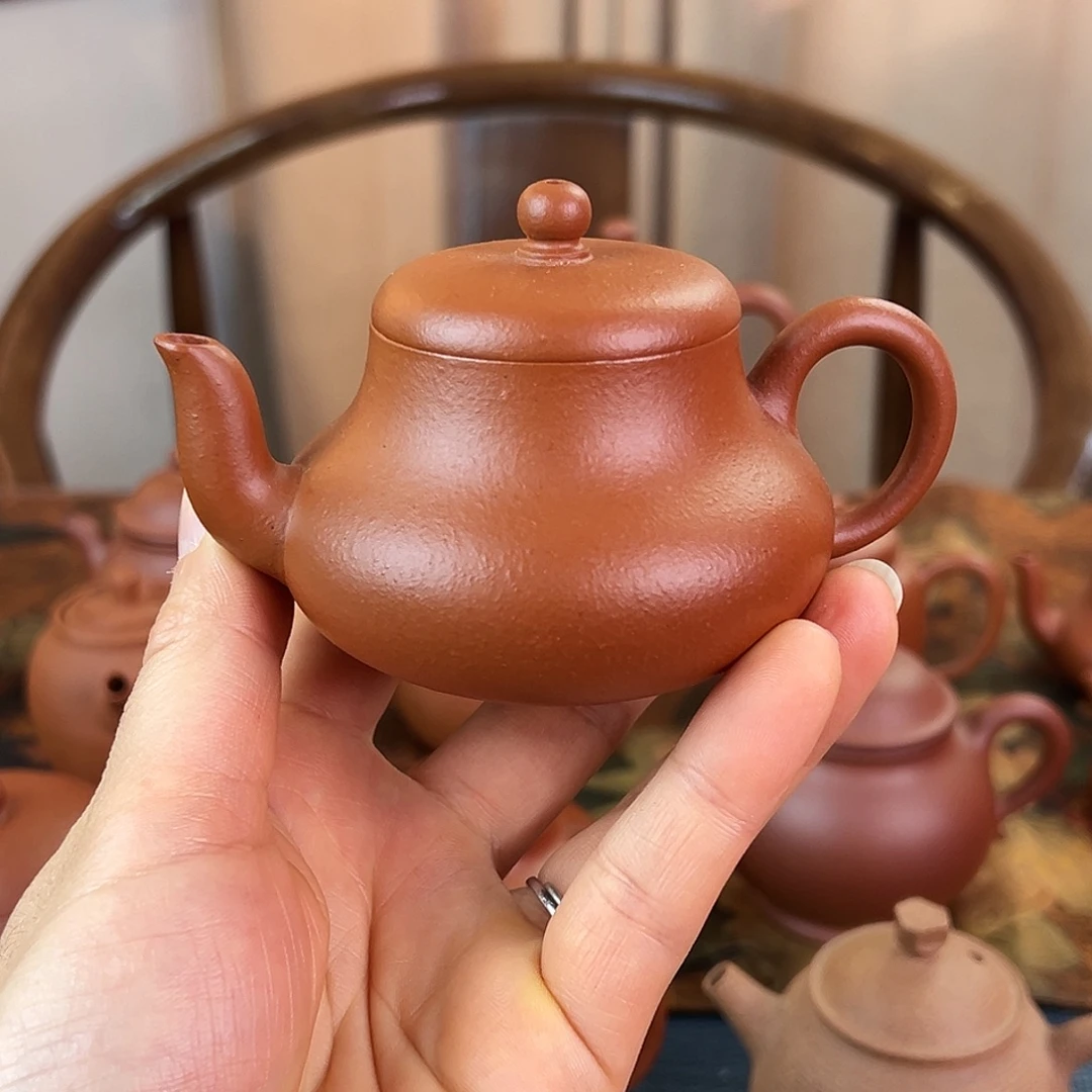 紫砂茶壶精品 君德 生砂朱泥 120cc