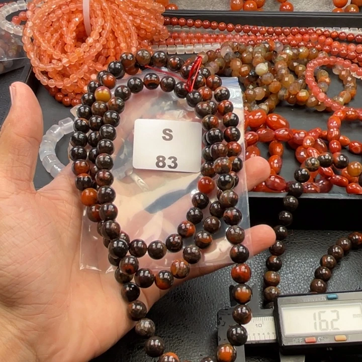 南红玛瑙未镶嵌多样性发货默认微瑕称重9mm