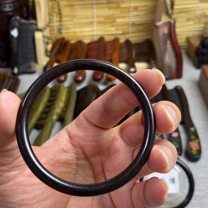 谜***呀东非黑黄檀（紫光檀）58圈口手镯