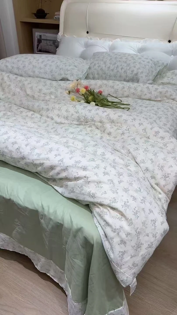 【双层纱床单】全棉双层纱A类 清新 柔软，透气，圆角，花边