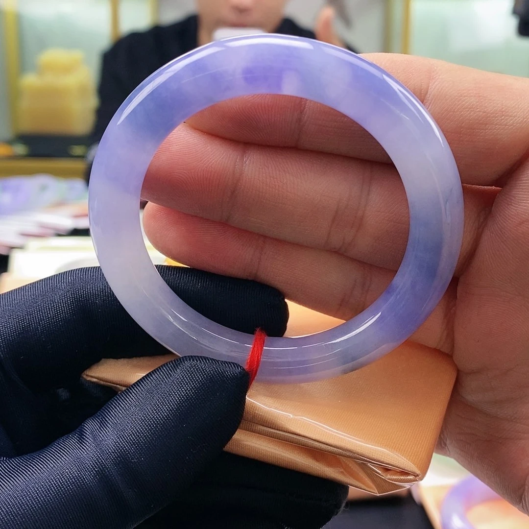 【闪购商品】未镶嵌手镯翡翠浓紫冰胶