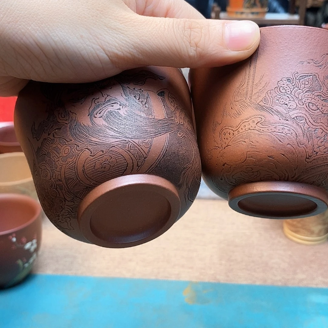 茶杯紫砂大*五虎上将套组