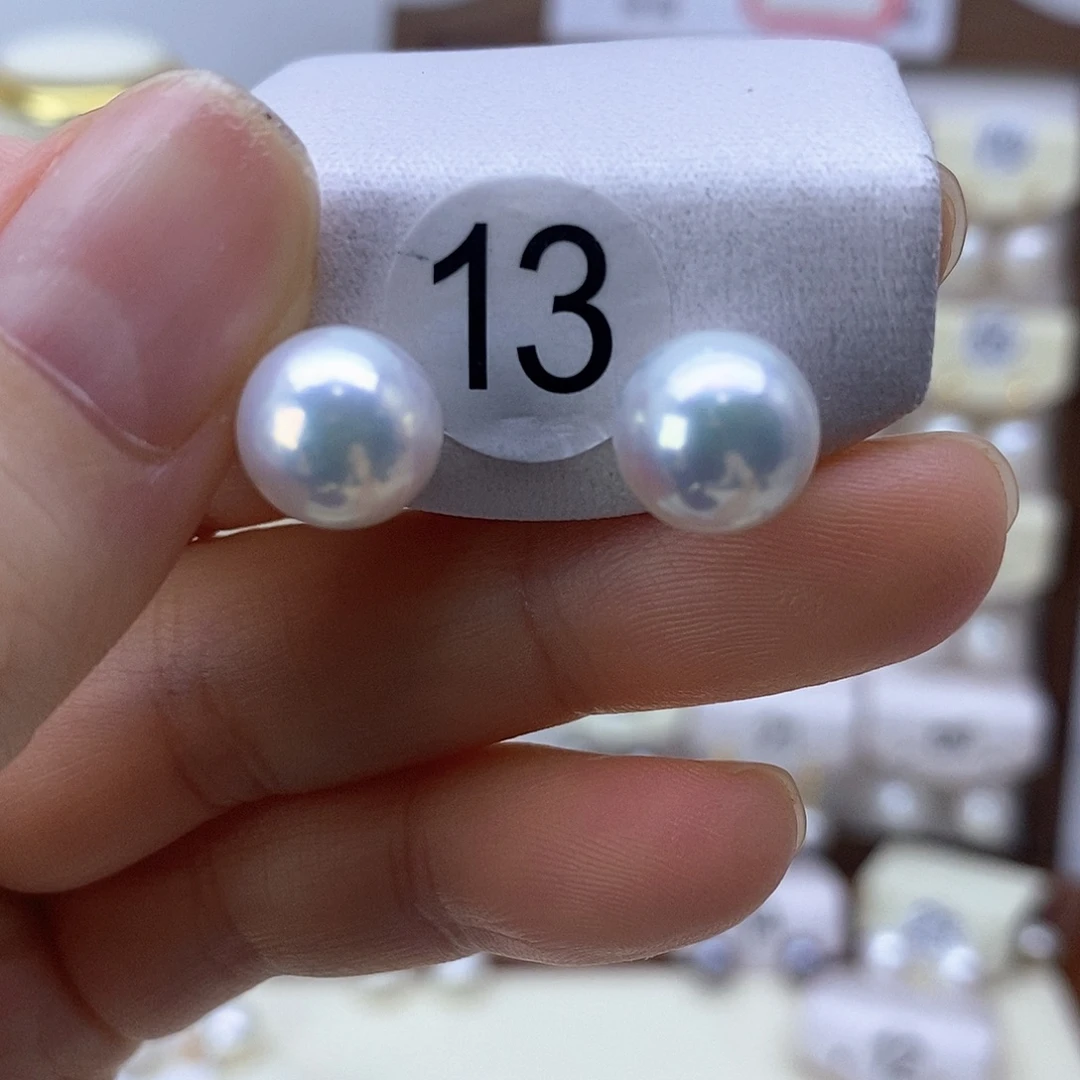 银S925镶嵌耳饰淡水珍珠