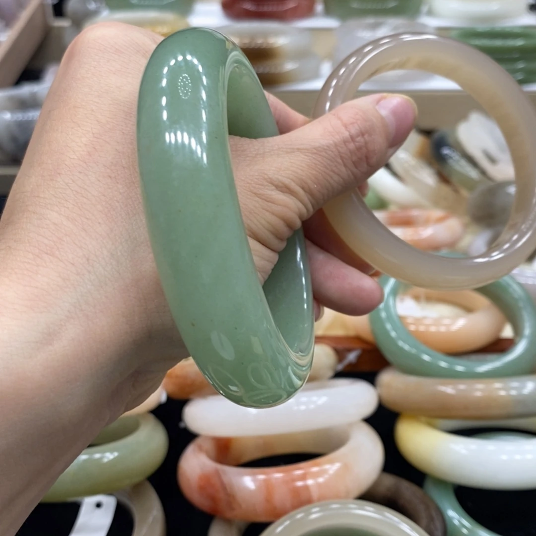 夢***影石英岩玉未镶嵌珠宝半成品