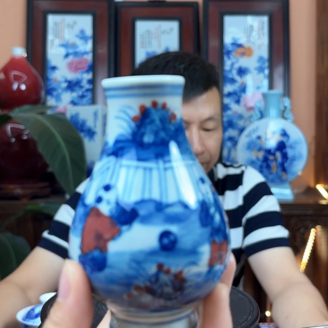 景德镇陶瓷手工福筒瓶